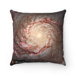 M51 Galaxy Novelty Print Square Pillow