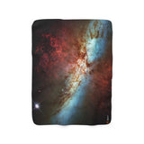 M82 Galaxy Sherpa Fleece Blanket