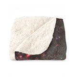 M51 Galaxy Sherpa Fleece Blanket
