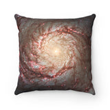 M51 Galaxy Novelty Print Square Pillow