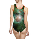 Orion Nebula Green Edition Kozmic One-Piece Swimsuit