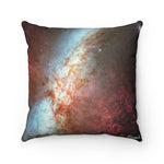 M82 Galaxy Novelty Print Square Pillow